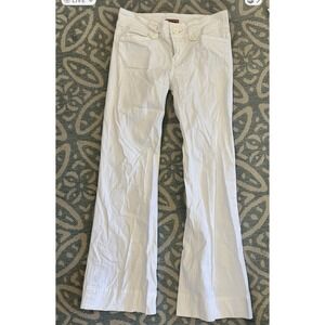 See Thru Soul White Flare Jeans Denim Cotton Stretch Hippie Boho Womens Sz‎ 31